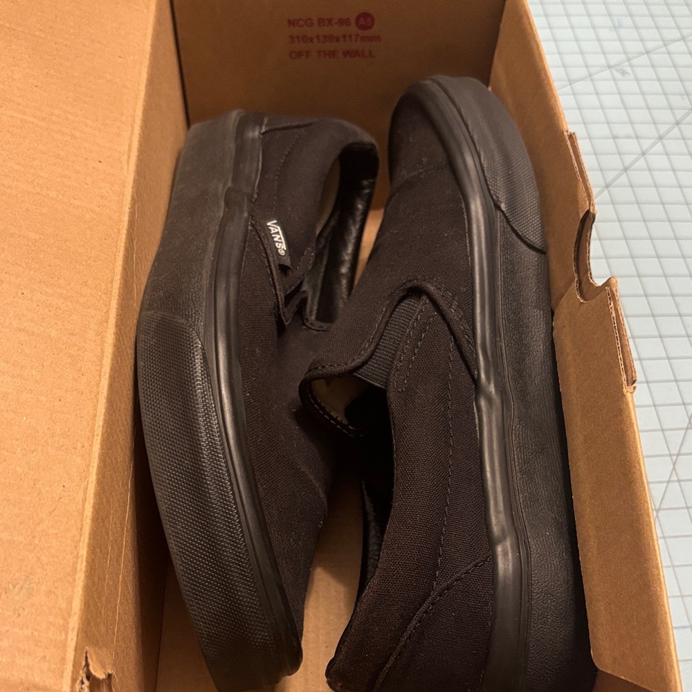 Vans Men's Black Slip-On Sneakers